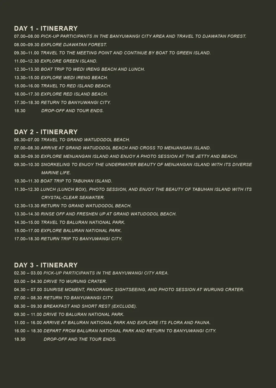 3 Day Private Trip - Option 3